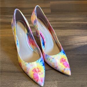 No Size Tag Gianni Bini Colorful Tie-Dye Heels